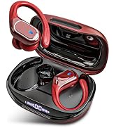 Bluetooth 5.3 Wireless Earbuds with Earhooks - 80H Playtime, IPX7 Waterproof, HiFi Stereo Sound &...