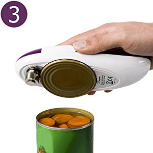 3: The opener holds up the lid and no need to use your hand