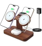 Xunhomon Dual Phone Charging Station Compatible with Magsafe Charger Stand Magnetic Wireless Char...