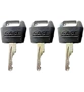 3Pcs Replacement Ignition Keys for Case IH Tractor, Compatible with D250 Dozer Backhoe Excavator