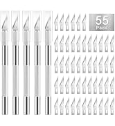 5PCS Craft Knife Hobby Knife Includes 50PCS Spare Exacto Knife Blades #11, HEADLEY TOOLS Precisio...