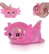 Ssqauvig Axolotl Squishy Toy, Medium Squishy Axolotl Squeeze Toy, Soft Slow Rising Stress Relief ...