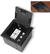 KYHSHJ Recessed Flat Hidden Socket Kit with 2 * 20A Receptacle,8A 1 USB-A Ports &2 USB-C Port+3-P...