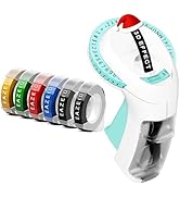 EazeID Embossing Label Maker with 6PK Tapes, Manual Embossed Label Maker Machine, Vintage Embosse...