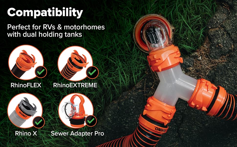 Camco Rhino; rv sewer hoses; sewer hoses; rv hose; camco rv sewer fitting; rv essential; camper