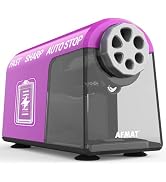 AFMAT PSD2 Electric Pencil Sharpener Heavy Duty, 6 Holes, Fast Sharpen, Auto Stop & Save Pencils,...