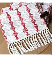 FEXIA Christmas Red Table Runner 13x72 Inches Long Christmas Runner for Table Boho Table Decor Ru...