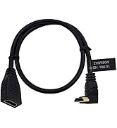 Poyiccot 8K HDMI Extension Cable, HDMI 2.1 Cable 90 Degree Up Angle HDMI Male to Female 8K HDMI 2...