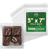 Seal Fresh Self Sealing Cellophane Bags - 5" x 7" (1000 Count) - Clear Plastic Resealable Cello B...