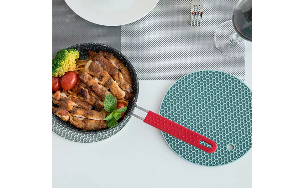 Silicone Trivet Mats Premium Heat Resistant Pot Holders,Trivets for Hot Dishes - Thick Hot Pads