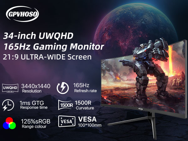 34 Inch 4K Curved Gaming Monitor