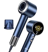 BYZEEYA High Speed Hair Dryer, 7-Mode Ionic Blow Dryer with LCD Screen,160,000 RPM, 28m/s Fast Dr...