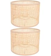 UKCOCO 2pcs Rattan Lamp Shade, Wicker Lamp Shade Replacement Woven Hanging Light Cover for Floor ...
