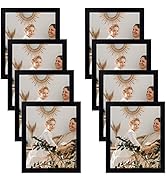 Golden State Art 8 x 10 Picture Frames Set of 8, Gallery Wall Frame Set Collage, Thin Tabletop Fa...