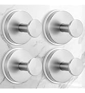 QQK Large Suction Cup Hooks for Shower,Glass Window&Door,Mirror,Reusable Shower Hooks,No-Drill Re...