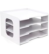 SONGWAY Scrapbook Paper Organizer 12x12-4 Tier File Organizer for Desk, Scrapbook Paper Storage, ...