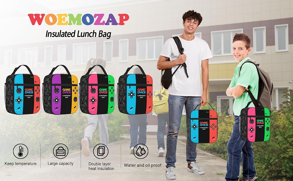 Game console lunch bag