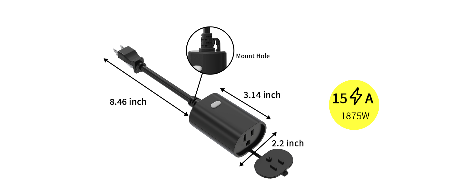 Compact Design for zwave outdoor plug