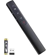 Wireless Presenter Remote, Presentation Clicker with Hyperlink & Volume Remote Control PowerPoint...