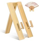 Bamboo Japanese Folding Fan Holder Stand - Tripod Display Base, Wall Mount, Handheld Fan Storage ...
