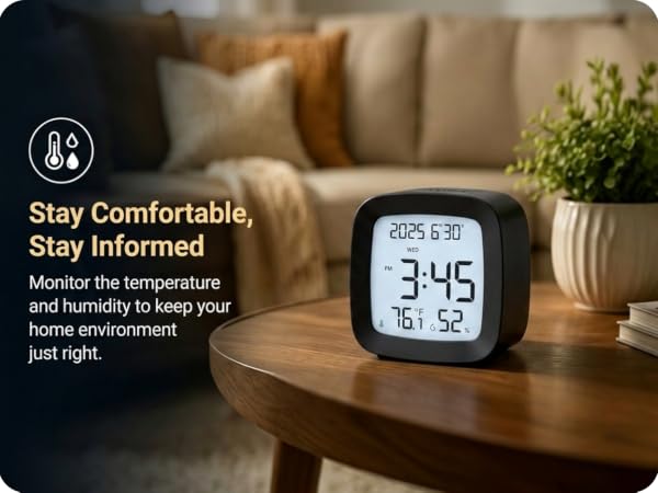 LCD bedroom alarm clock