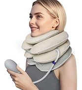 Voluart Neck Stretcher with Brace - Inflatable Cervical Traction Device for Neck Pain Relief, Adj...