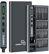 STREBITO Mini Electric Screwdriver Set, 70 in 1 Small Electric Screwdriver Cordless - 64 S2 Preic...