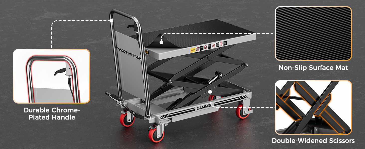 330LBS Double Scissors hydraulic lift table