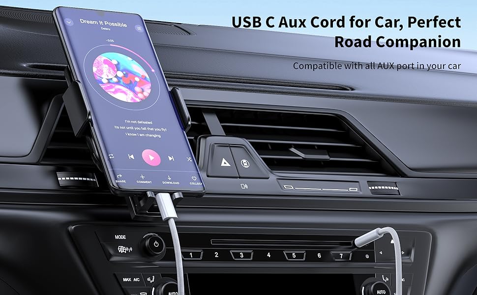 Type-C to 3.5mm headphone cable