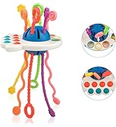 Yrissmiss Baby Sensory Toys Montessori Pull String Toys, Food Grade TPE Travel Toys for Babies, A...