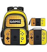 JIRAIKEI Backpack For Boys 3pcs Set- Ages 6-18,17? Video Game Bookbag School Back Pack