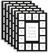 11X14 Bulk 6 School Days Picture Mat with Multiple Openings–Years Photo Collage – Days are Long P...