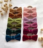 2" Velvet Baby Girl Hair Bow Ties, 24 Pcs Ouchless Soft Elastic Hair Bands For Toddlers, Ponytail...