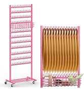 NOVIMANGO Braiding Hair Rack Braiding Rack 286 Pegs 2-Sided Hair Racks for Braiders Standing Adju...