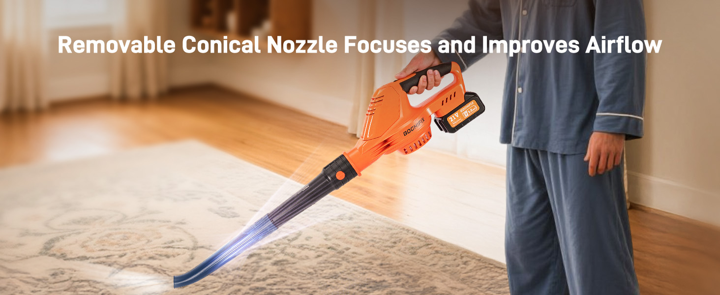 Removable Conical Nozzle Focuses and Improves Airflow