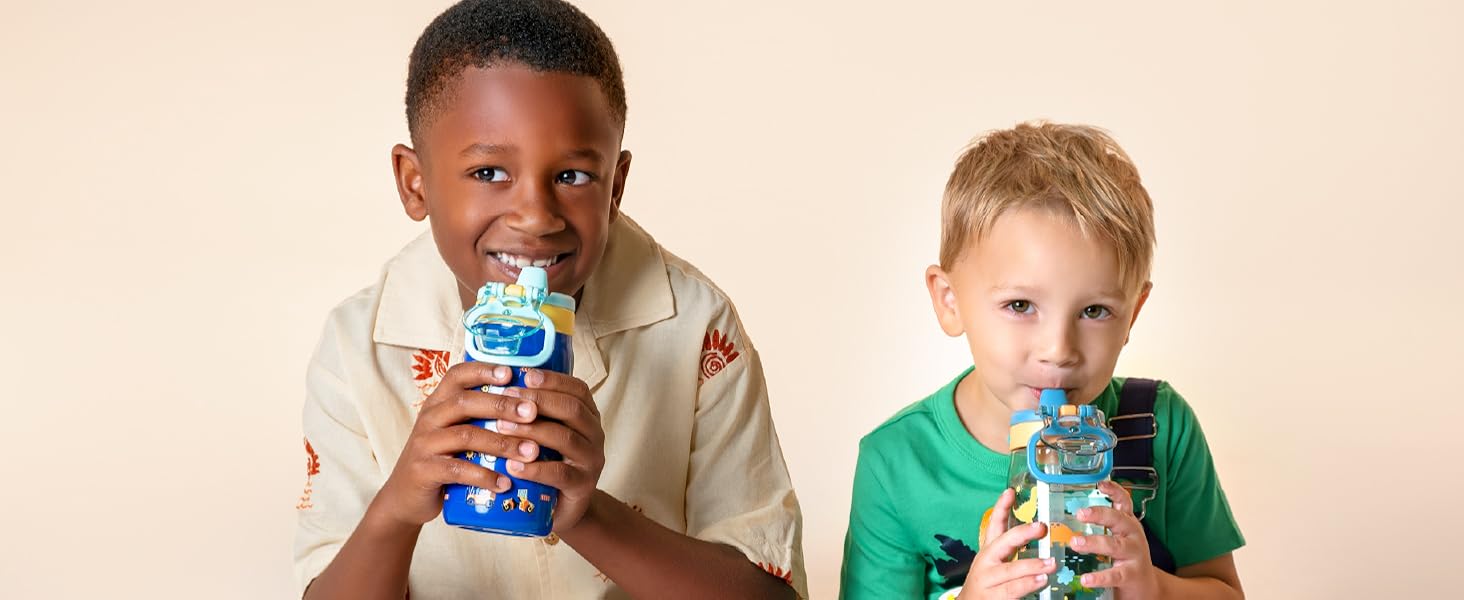 pop and fill kids water bottle 12oz stainless steel