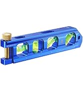WORKPRO Conduit Bending Level, Magnetic Torpedo Level, Pipe Level, Bubble Vials for 0°/90°/30°/45...