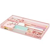 Annova Desk Drawer Organizer Tray for Office Organization - Metal Mesh - Storage Tray with Divide...