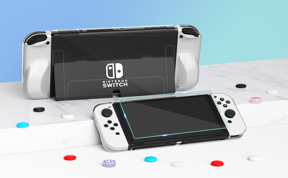 GLDRAM Clear Case Kit for Nintendo Switch OLED