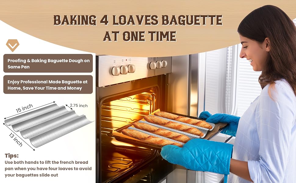 Baguette Pans for homemade bread