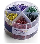 Officemate PVC Free Color Coated Paper Clips, 450 Per Tub Office Paper Clamp (97229)