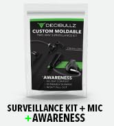 Decibullz Radio Headset +Awareness Surveillance Walkie Talkie Earpieces, Listen & Talk with Mic, ...