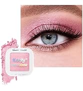 HHLTOH Pressed Single Eyeshadow Palette - Mini Shadow in Pink | Shimmer & Glitter Makeup for Wome...
