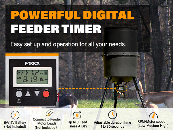 Feeder 8 Times Digital Timer for Hunting Game Feeding