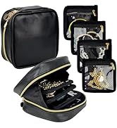 Travel Jewelry Case Small, Jewelry Organizers and Storage, Mini Travel Jewelry Bag with 8 Pcs Cle...