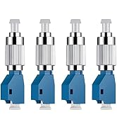 4Pcs Visual Fault Locator Fiber Adapter, Fiber Optic Connector, Single Mode 9/125um FC Male to LC...
