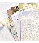 Flartmo 20 Unique A5 Textured Scrapbook Paper & Mesh Fabric Set, Handmade Craft Paper for Scrapbo...