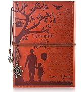 Father to Daughter Gifts Leather Writing Journal from Dad with Inspirational Quotes - Retro Tree ...