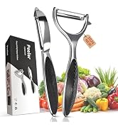 2 Pack Vegetable & Potato Peelers | Y & I Shape | Stainless Steel Blades | Ergonomic Non-Slip Han...