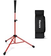 Gonex Baseball Tee Softball Tee Practice Hitting Batting Tripod Stand Rubber Tee Collapsible Port...